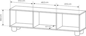 Stolík pod TV Arlo 150 cm - dub vicenza