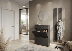 Antracitová skrinka na topánky 80x107x29 cm Baldone – Germania