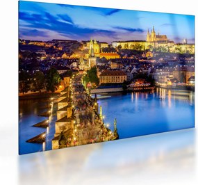 Sklenený obraz - Karlov most, Praha, Česká Republika (70x50 cm)