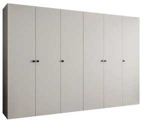 Šatníková skriňa 300 cm Parna 1 (kašmír + čierna). Vlastná spoľahlivá doprava až k Vám domov. 1125907