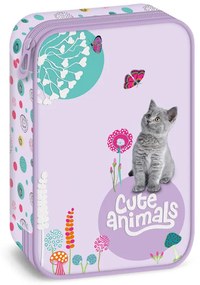 Peračník 1zip poschodový Cute animals Kitten ARS UNA