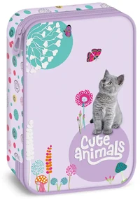 Peračník 1zip poschodový Cute animals Kitten ARS UNA