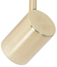 Moderné stropné svietidlo mosadzné 2-žiarovkové nastaviteľné - Jeana