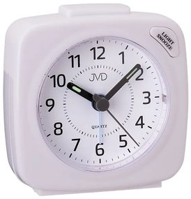 Analógový mini budík JVD SR951.7 s osvetlením a funkciou Snooze, 7 cm