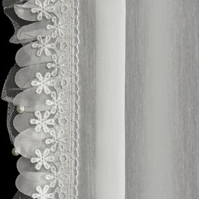 ZÁCLONA NA PÁSKE ELENA, SADA 2 KS 140X270 CM BIELA