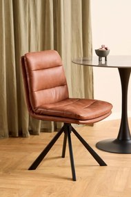 Otočná jídelní židle Dean brandy/černá