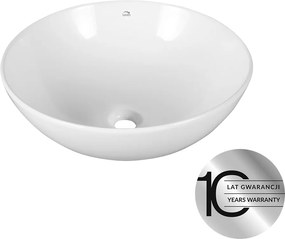 Laveo Umývadlo na dosku Sabi ø40 cm - VUS_6240, keramika, biele
