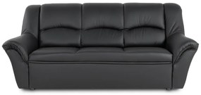 Kožená sedacia súprava DUBAJ LUX 3+1+1, čierna (k-70)