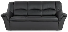 Kožená sedacia súprava DUBAJ LUX 3+1+1, čierna (k-70)