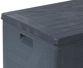 WOOD záhradný plastový úložný box 420 L, grafit