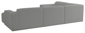 Sivá rohová pohovka z textílie buklé (do "U") Roxy – Scandic