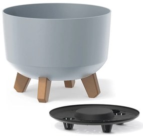 Plastový kvetináč na nožičkách DGRL240 23,8 cm - svetlosivá