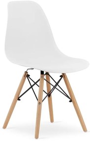 Jedálenská zostava TODI 80cm okrúhly stolový set biely + 4 stoličky OSAKA biele