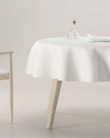 Obrus okrúhly farba produktu krémová látka zapletaná, vzorované