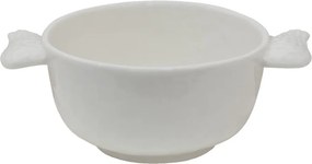 Biela keramická miska na polievku s krídlami Wings - 14*10*5 cm