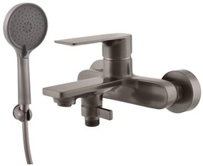 Vaňová batéria RAV SLEZÁK NIL so sprchovacím setom 150 mm metal grey NL154.5/1MG