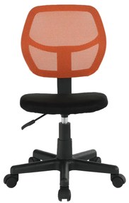 Kondela Otočná stolička, oranžová/čierna, MESH