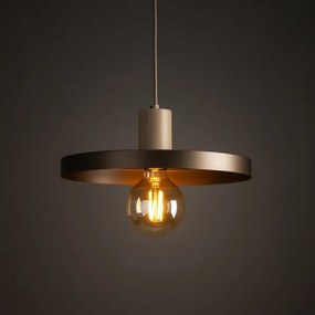 Luster na lanku SILA 1xE27/15W/230V pr. 30 cm hnedá/béžová