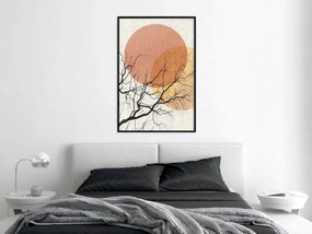 Artgeist Plagát - Double Moon [Poster] Veľkosť: 30x45, Verzia: Zlatý rám s passe-partout