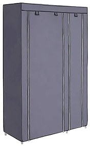 Látková skriňa, 1 závesná tyč, 6 políc, 175x110x45cm