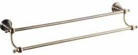 SAPHO 1318-11 Diamond dvojitý držiak uterákov 60 cm, bronzová