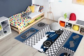 Koberec PETIT RACE FORMULA 1 AUTO nebeský