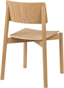 Stohovateľná jedálenská stolička v dekore duba v prírodnej farbe Wem – noo.ma
