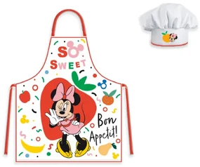 DETSKÁ ZÁSTERA S ČIAPKOU MINNIE 45X50 CM, 2X33CM VZOROVANÁ