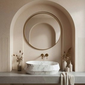 Rea Zoe Dune, umývadlo na dosku 590×380×170 mm, imitácia kameňa-šedá matná, REA-U3538