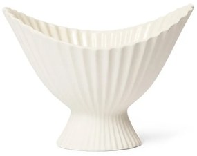 ferm Living Misa na ovocie Fountain kamenina bílá 19 x 13 cm