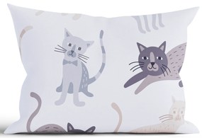 Bavlnená obliečka na vankúš Renforcé 50 × 70 cm - Mačičky