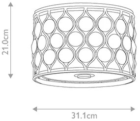 Feiss FE-LUCIA-F - Stropné svietidlo LUCIA 2xE27/60W/230V