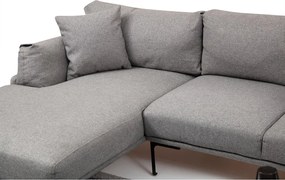 Sivá rohová pohovka Artie Leo, ľavý roh