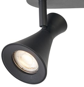 Moderné stropné bodové svietidlo čierne 2-svetelné nastaviteľné - Triangle