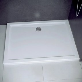 Besco Obdĺžniková sprchová akrylátová vanička ALPINA R 100x80 (120x80, 120x90) SlimLine BESCO-Rozmery: 100x80
