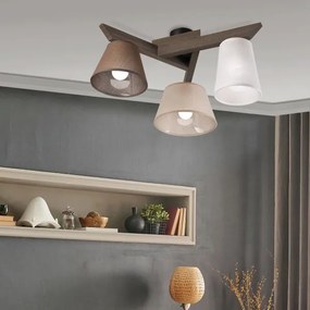 Brilagi - LED  Prisadený luster ANTHONY 3xE14/40W/230V dub orech