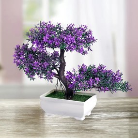 Die moderne Hausfrau Umelý kvitnúci bonsaj, fialový