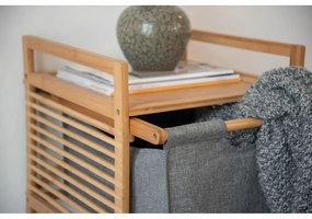 Bambusová nízka kúpeľňová skrinka v sivo-prírodnej farbe 40x56 cm Bahari - Wenko