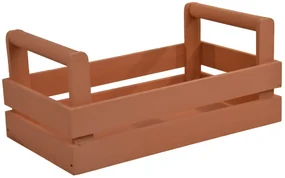 Drevená debnička pastelovo oranžová
