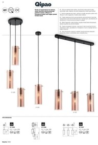 Redo 01-1257 - Luster na lanku QIPAO 3xE27/60W/230V