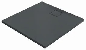 Sprchová vanička štvorcová Hüppe EasyFlat 100x100 cm liaty mramor antracitová matná EF0102.128