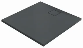 Sprchová vanička štvorcová Hüppe EasyFlat 100x100 cm liaty mramor antracitová matná EF0102.128