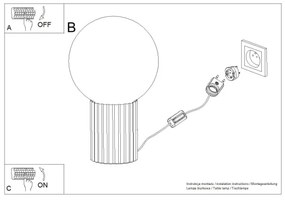 Sollux SL.1751 - Stolná lampa HALO 1xG9/8W/230V pr. 12 cm červená