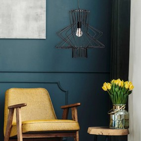 Toolight Toolight, stropné svietidlo 1xE27 APP1458-1CP, čierna, OSW-02418