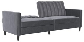 Sivá zamatová pohovka 207 cm Celine – Støraa