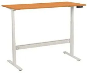 Výškovo nastaviteľný kancelársky stôl Manutan Expert, 160 x 80 x 62,5 - 127,5 cm, rovné vyhotovenie, ABS 2 mm, buk