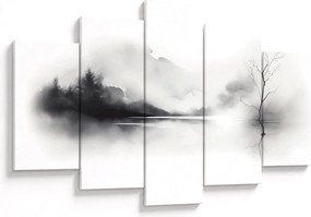 Obraz - Atramentová maľba krajiny (150x105 cm)