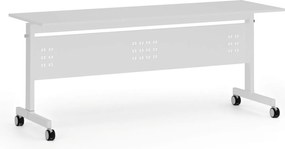 Mobilný stôl PRIMO MOBI, 180x60 cm, biela podnož, biela