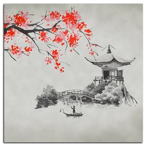 Obraz na plátne - Tradičné ilustrácie Japonsko - štvorec 360A (50x50 cm)