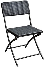 Plastová stolička skladacia čierna